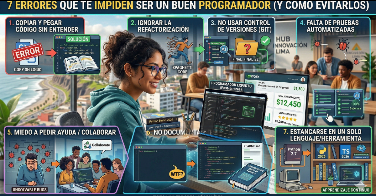 7 errores que te impiden ser un buen programador (y cómo evitarlos)